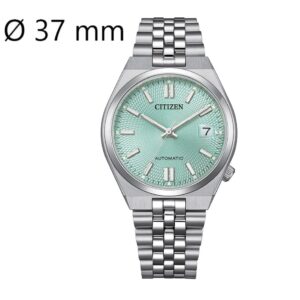 Montre automatique Tsuyosa 60, Vert d'eau, Ø 37 mm, Citizen
