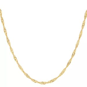 Chaine plaqué or, maille Singapour 1.9 mm