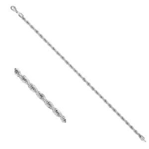 Bracelet homme Acier maille corde Ø 3.5 mm, 21 cm, Phebus
