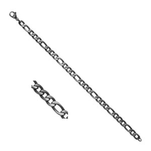 Bracelet acier "Vintage", 6.5 mm, Maille alternée 1/3, Phébus