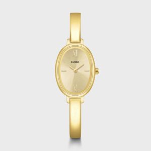 L'Ovale Watch Steel, Full Gold Colour, Cluse