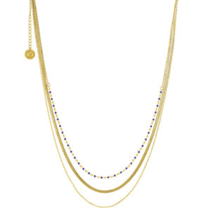 Collier acier doré et perles de verre Miyuki, N°3