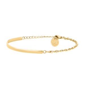 Bracelet acier doré semi rigide 3 mm, N°3