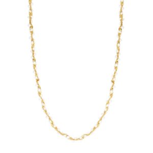 Collier acier doré et perles de coquillages, N°3