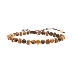 Bracelet acier et Oeil de tigre, N°3