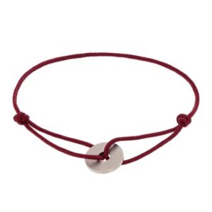 Bracelet cordon, plaque acier brossé 14 mm, Harvey Stone