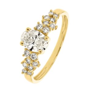 Bague "Stella" or jaune, diamants synthétiques 0.9 carat